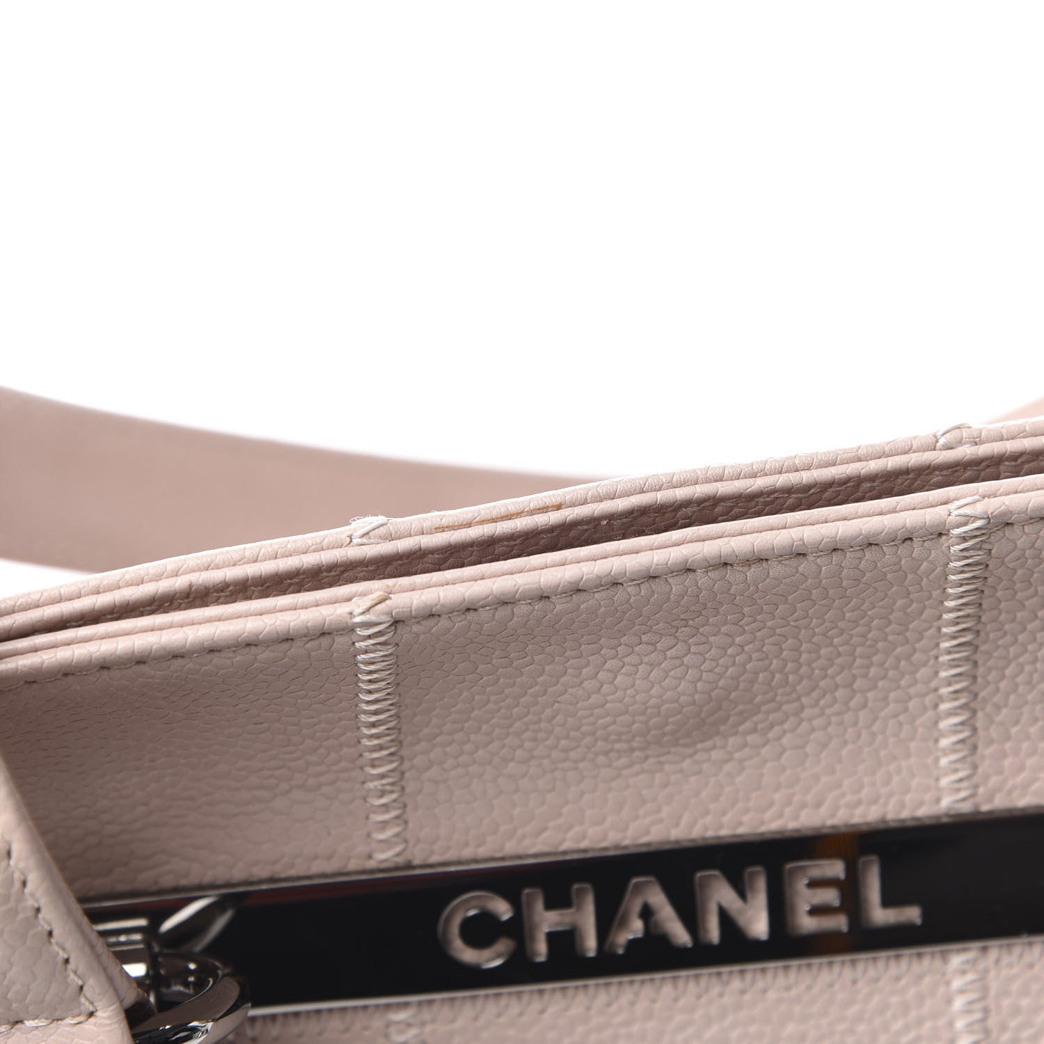 Chanel Caviar Square Stitched Tote Light Pink 12 of 12