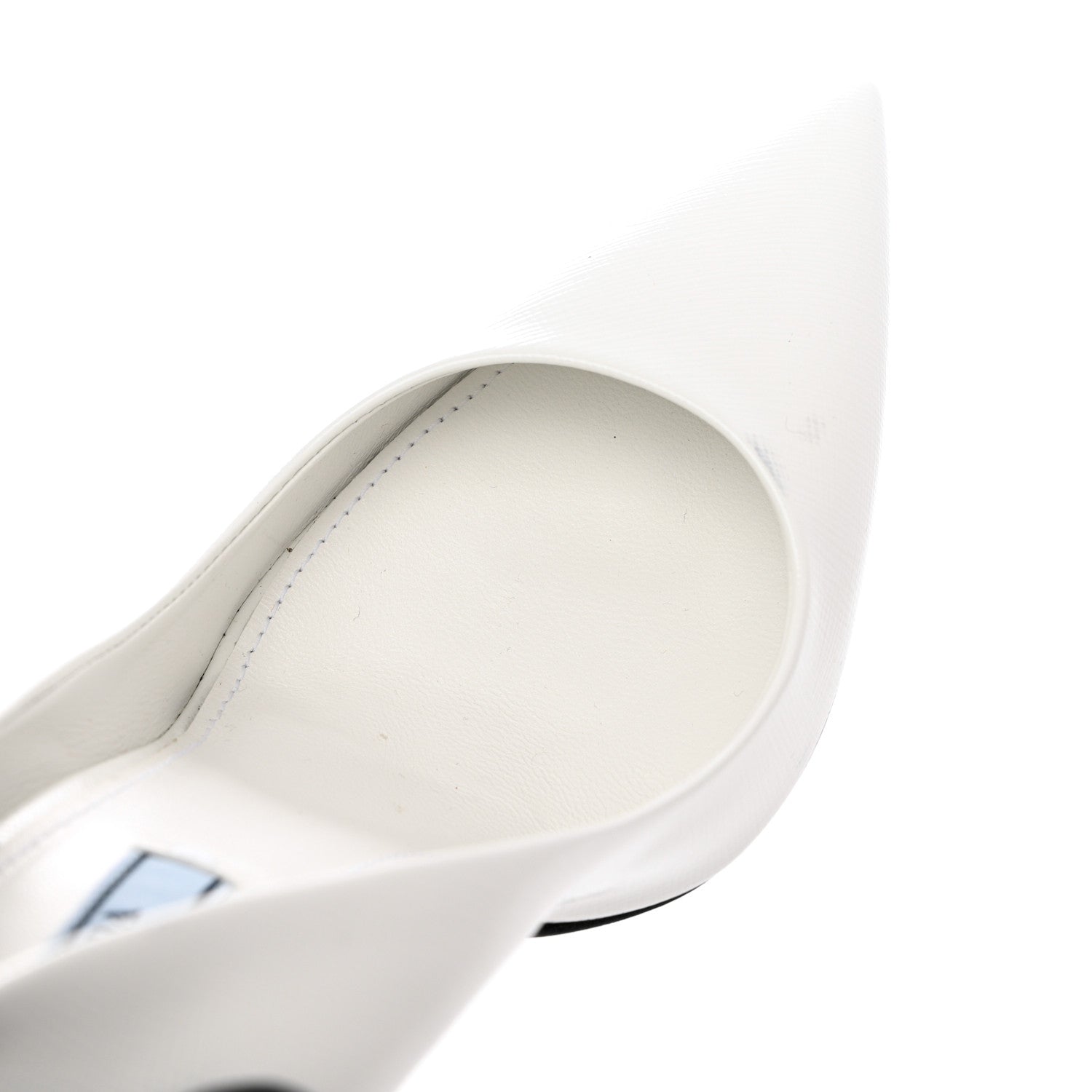Prada Saffiano Patent Pumps 39 White 11 of 13