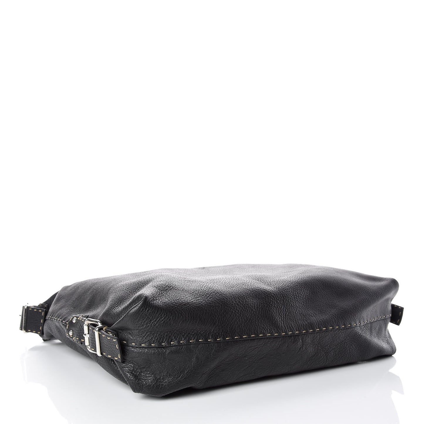 Calfskin Romano Large Selleria Hobo Black