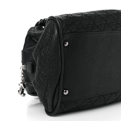 Chanel Distressed Lambskin Lady Braid Bowler Black 8 of 13