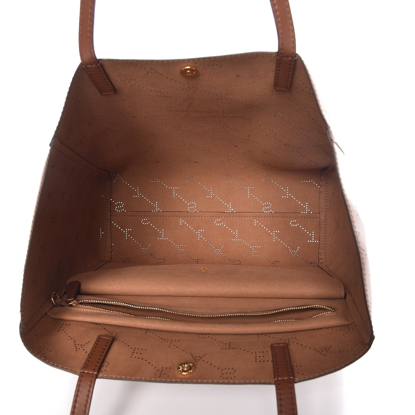 Eco Alter Nappa Perforated Logo Tote Brown