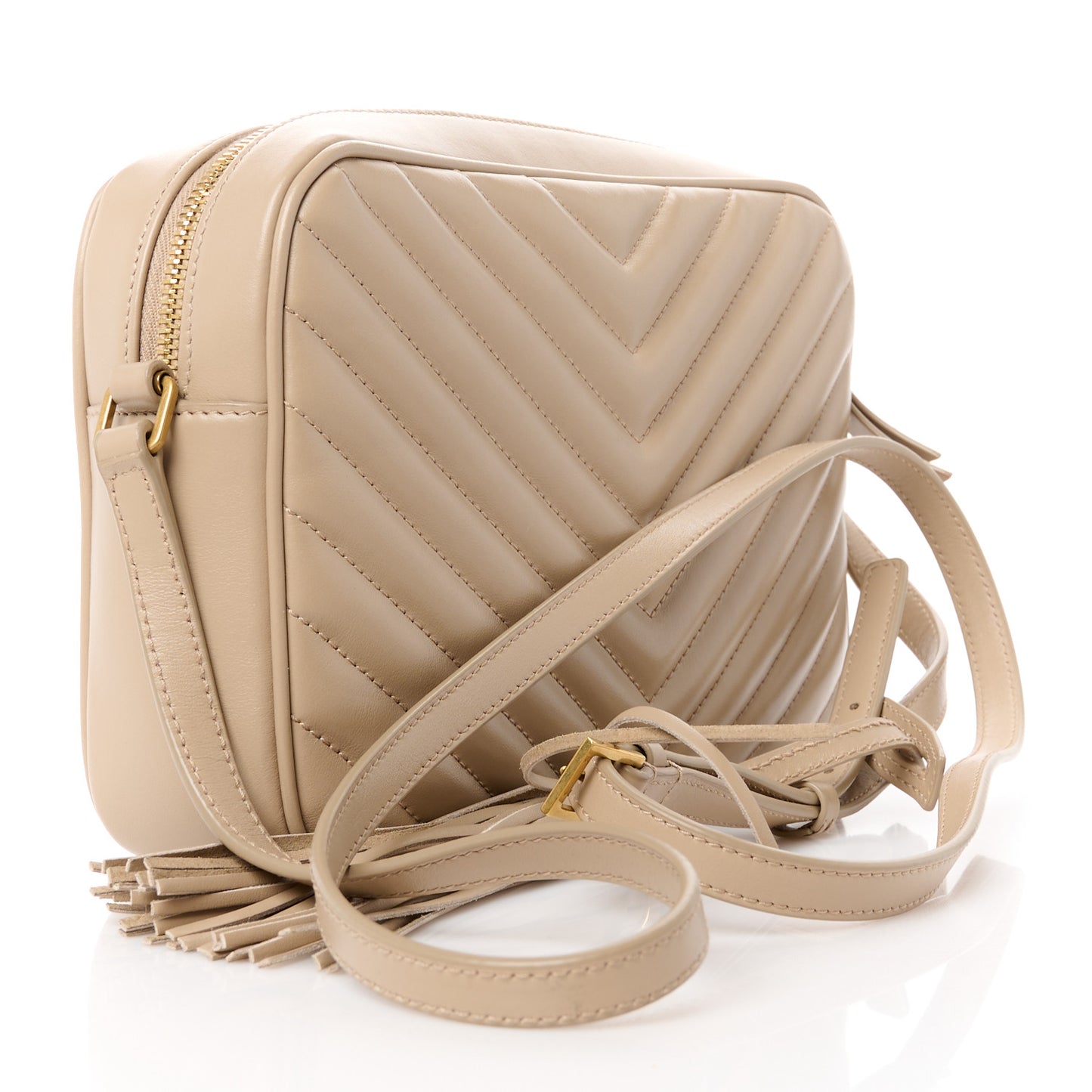 Calfskin Matelasse Monogram Lou Camera Bag Dark Latte