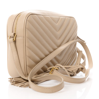 Saint Laurent Calfskin Matelasse Monogram Lou Camera Bag Dark Latte 3 of 11