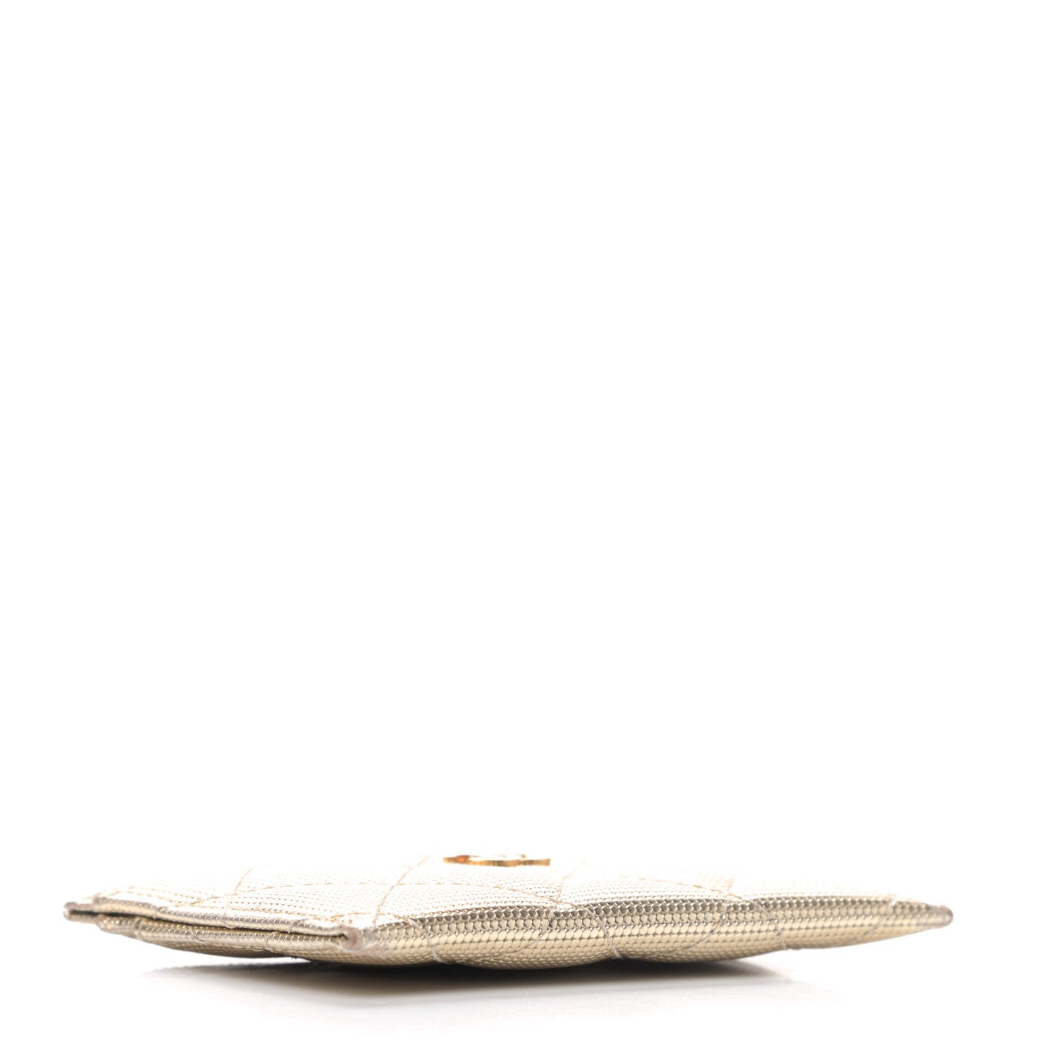 Chanel Metallic Calfskin Pixel Effect Card Holder Gold 3 of 4