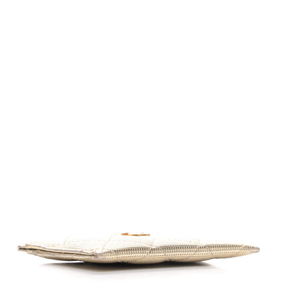 Chanel Metallic Calfskin Pixel Effect Card Holder Gold 3 of 4