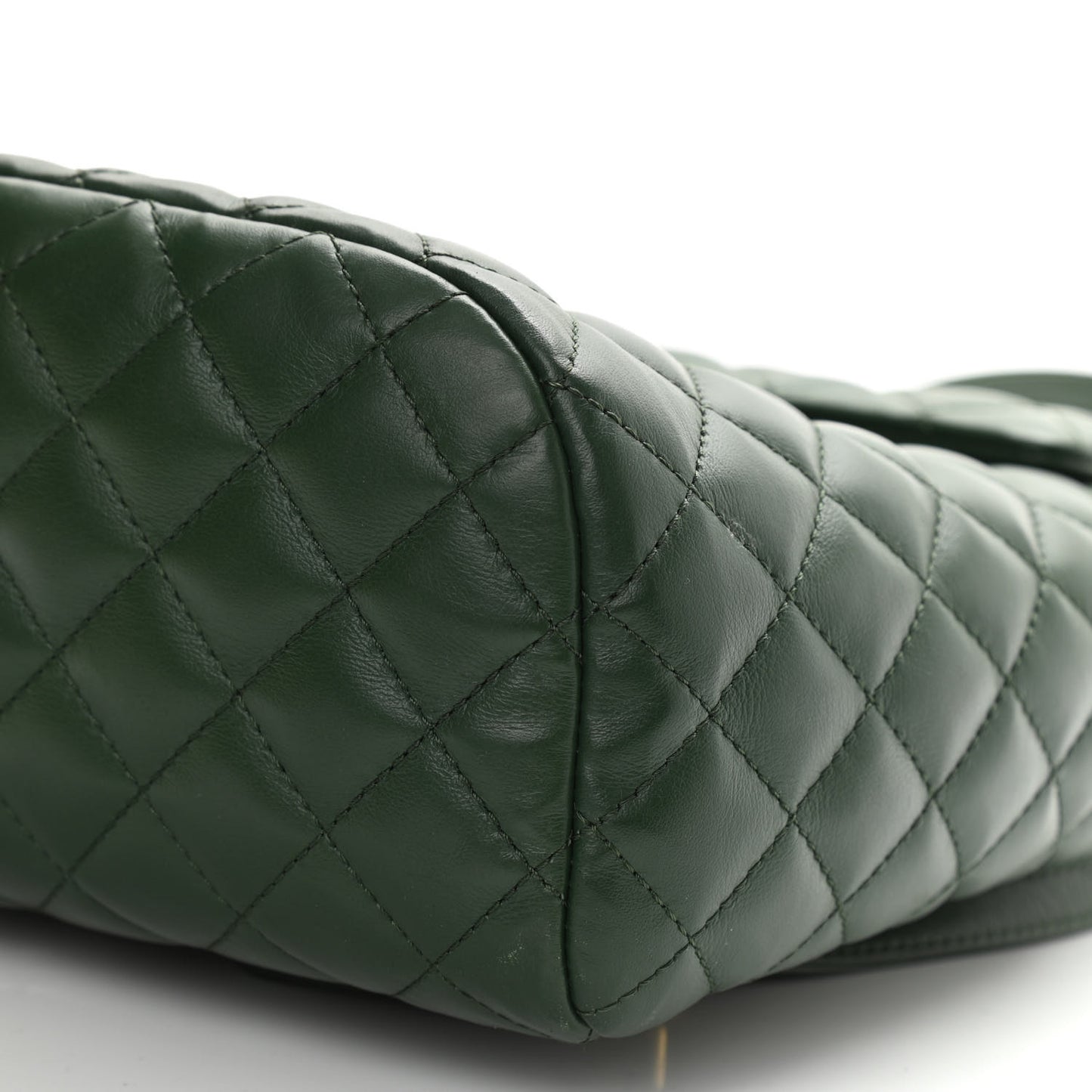 Lambskin Quilted Small Urban Spirit Backpack Dark Green
