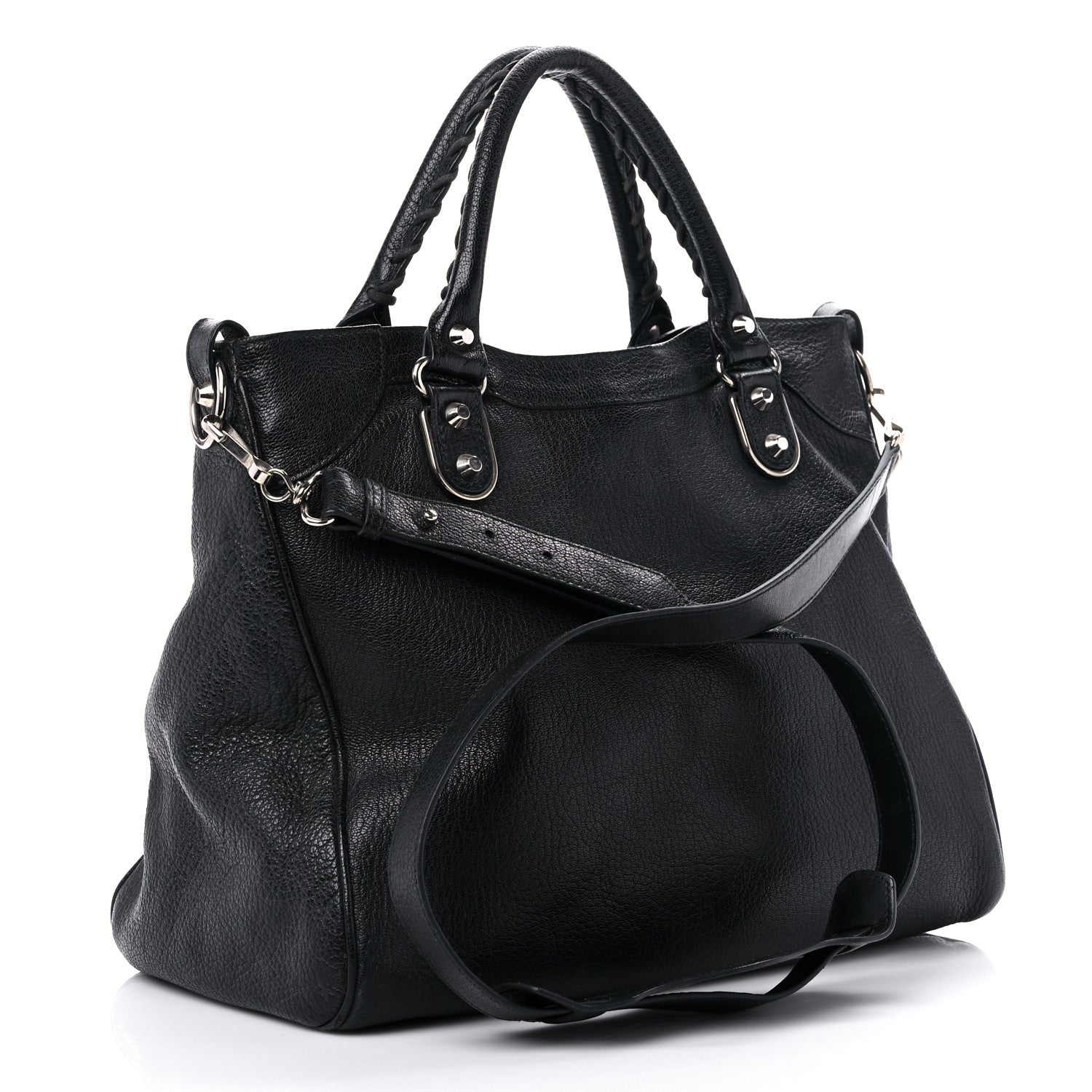 Balenciaga Chevre Silver Metallic Edge Hardware Velo Black 3 of 20
