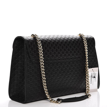 Gucci Microguccissima Medium Emily Chain Shoulder Bag Black 3 of 8