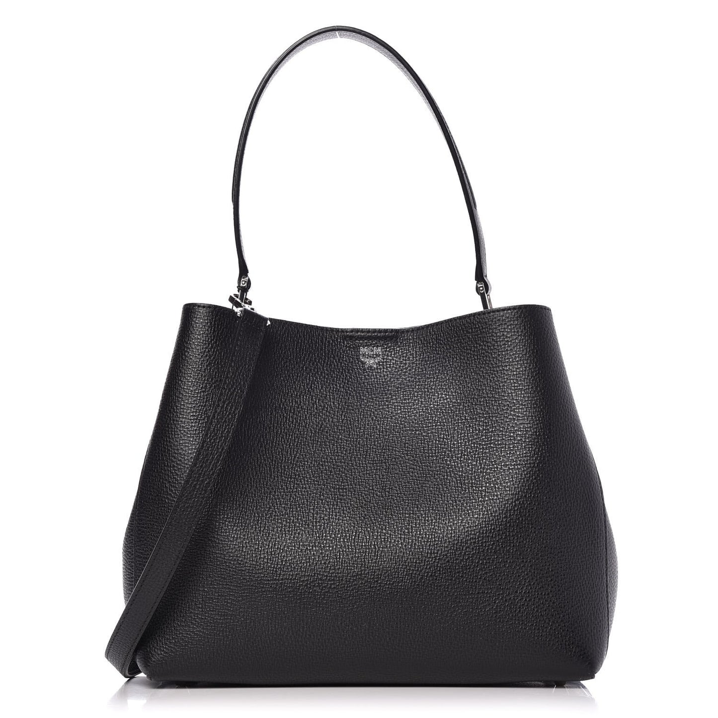 Grained Calfskin Medium Sarah Hobo Black