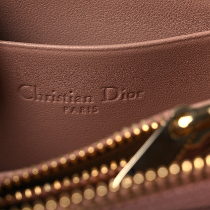 Christian Dior Lambskin Cannage Small Lady Dior Voyageur Coin Purse Rose Des Vents 6 of 8