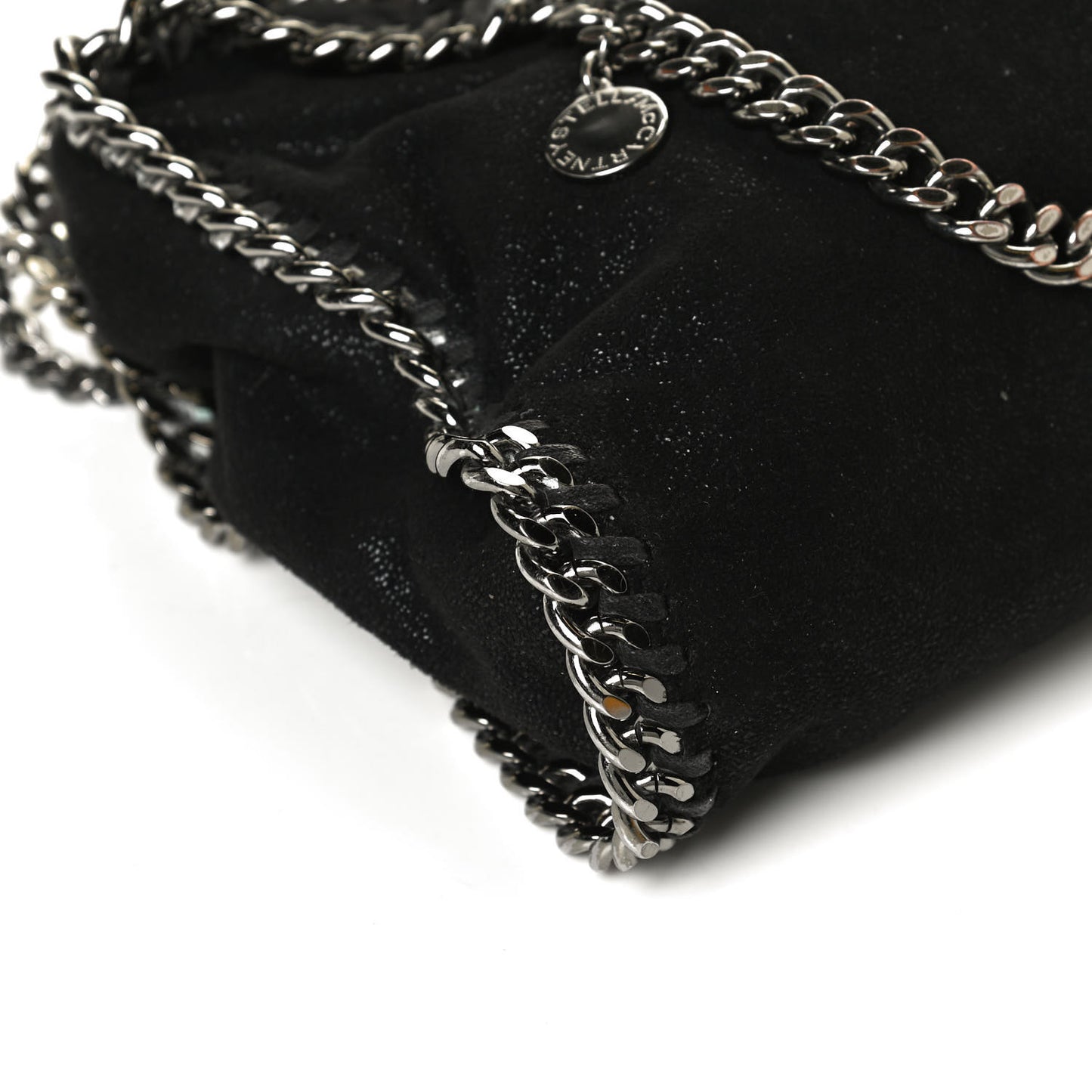 Shaggy Deer Mini Falabella Fold Over Tote Black