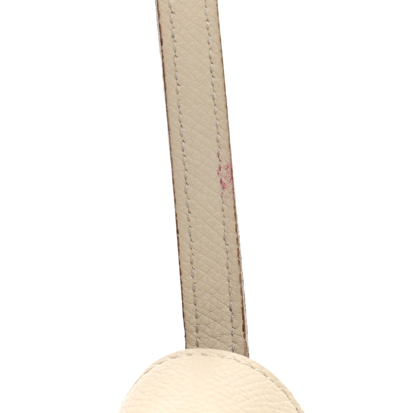 Grained Calfskin Small Trotteur White