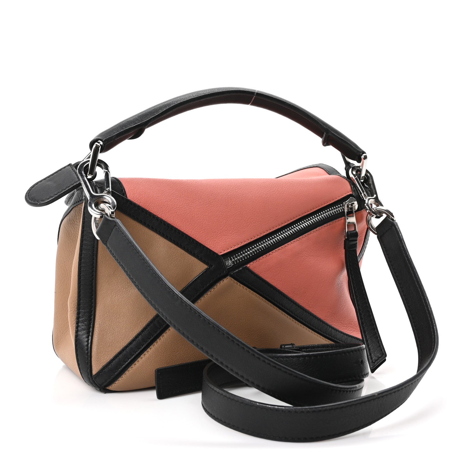 Loewe Calfskin Small Graphic Puzzle Bag Pink Tulip Mocca 2 of 9