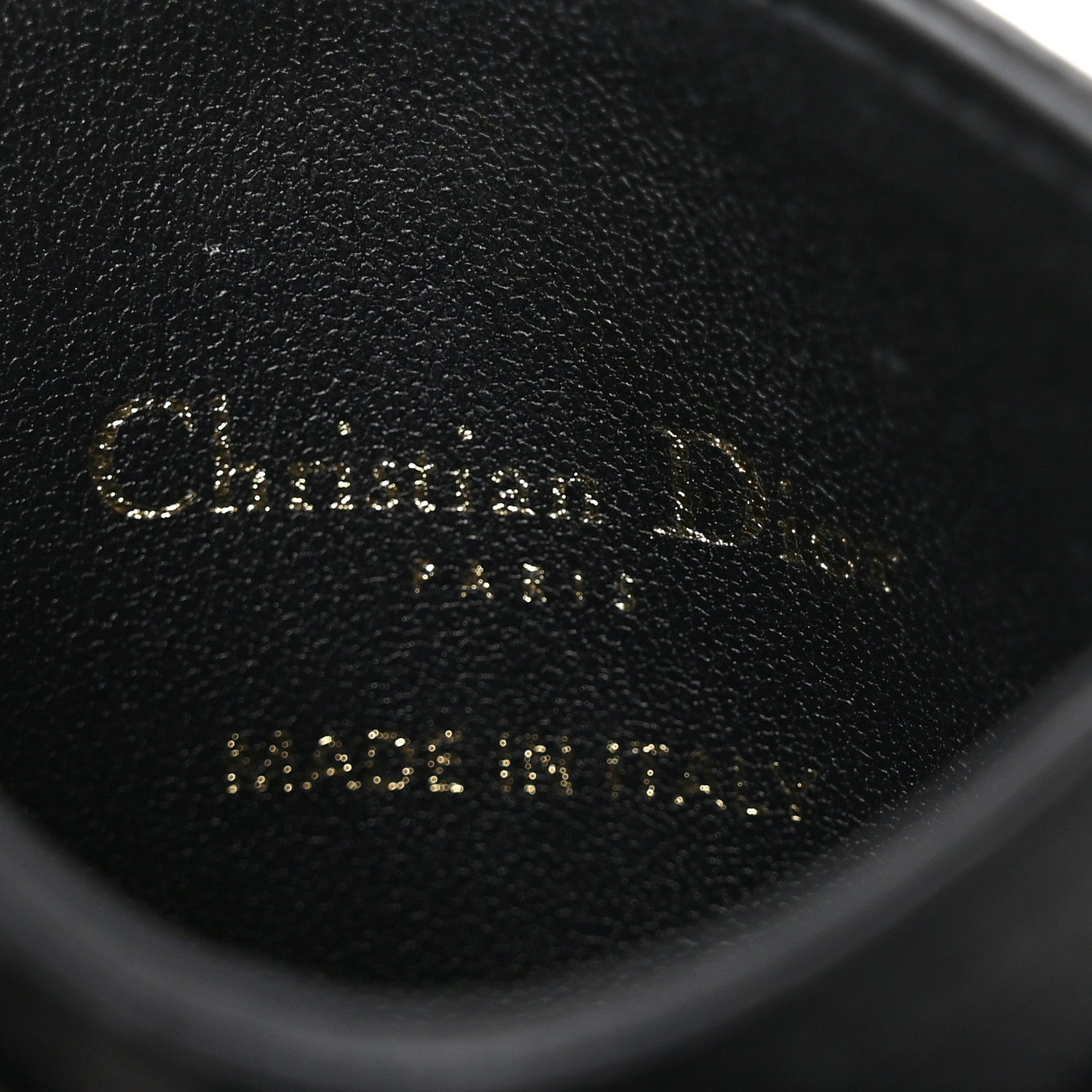 Christian Dior Supple Calfskin Cannage Caro Freesia Card Holder Black 6 of 7