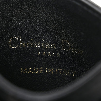 Christian Dior Supple Calfskin Cannage Caro Freesia Card Holder Black 6 of 7