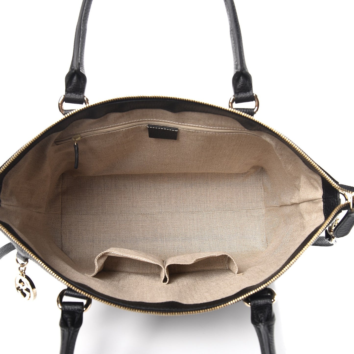 Dollar Calfskin GG Charm Satchel Black
