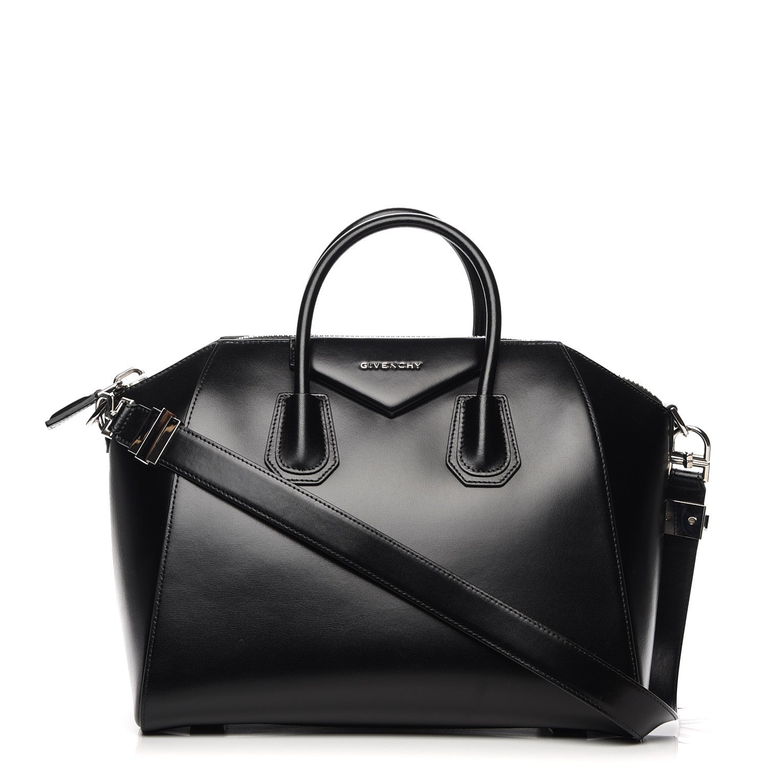 Givenchy Shiny Lord Calfskin Medium Antigona Black 2 of 14