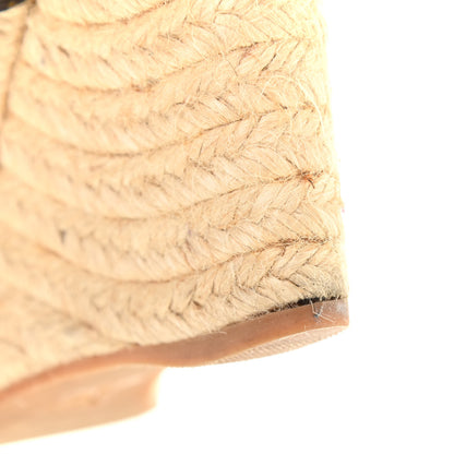 Louis Vuitton Monogram Metallic Bahamas T-Strap Espadrille Wedge Sandals 37 Brown 28 of 28