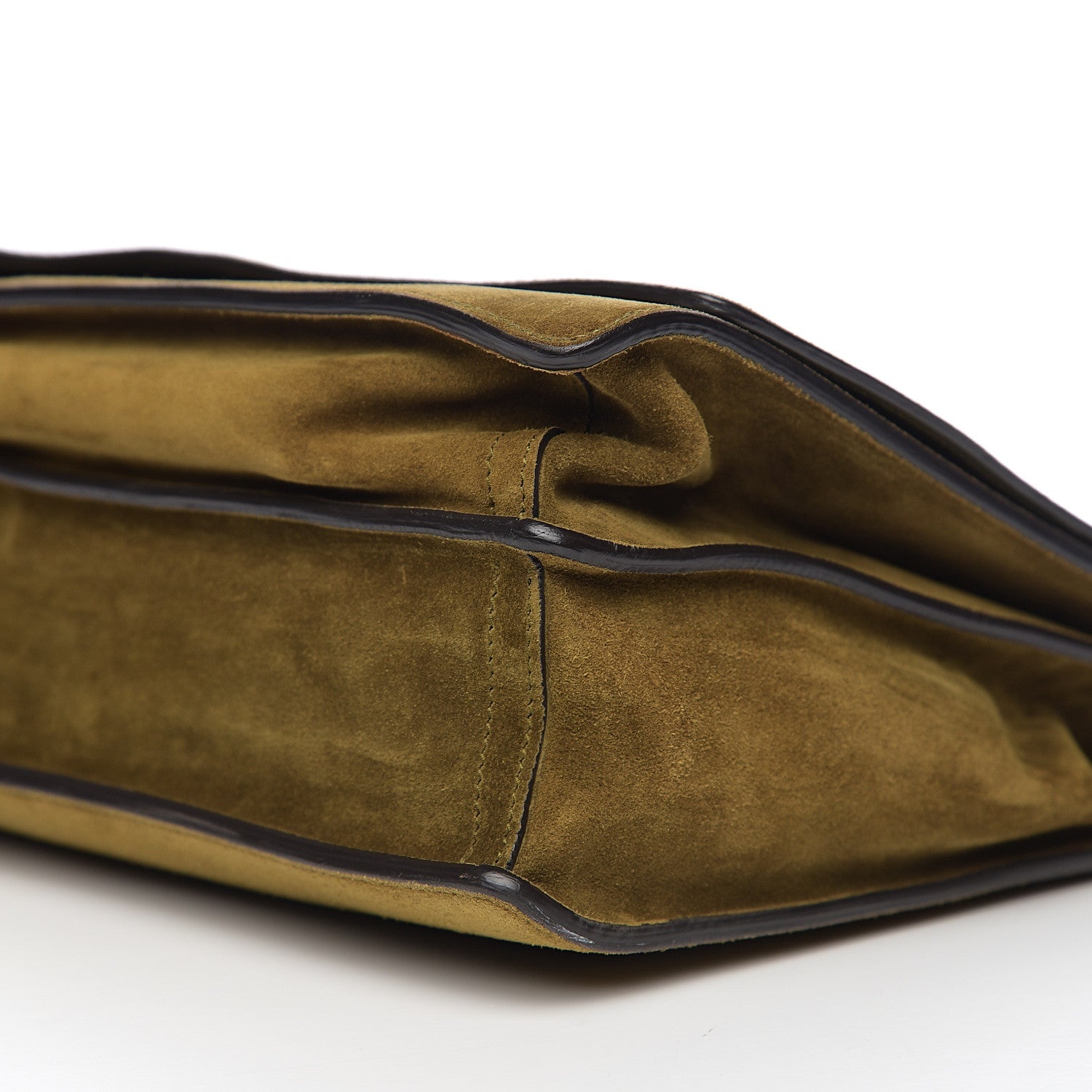 Gucci Suede Messenger Bag Militare 8 of 9