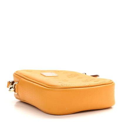 MCM Visetos Stark Original Crossbody Bag Yellow 4 of 10