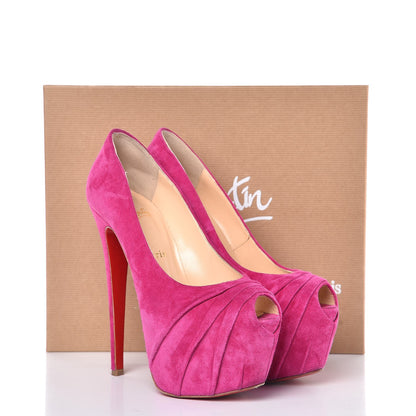 Christian Louboutin Suede Drapesse 160 Pumps 38.5 Grenadine 14 of 14