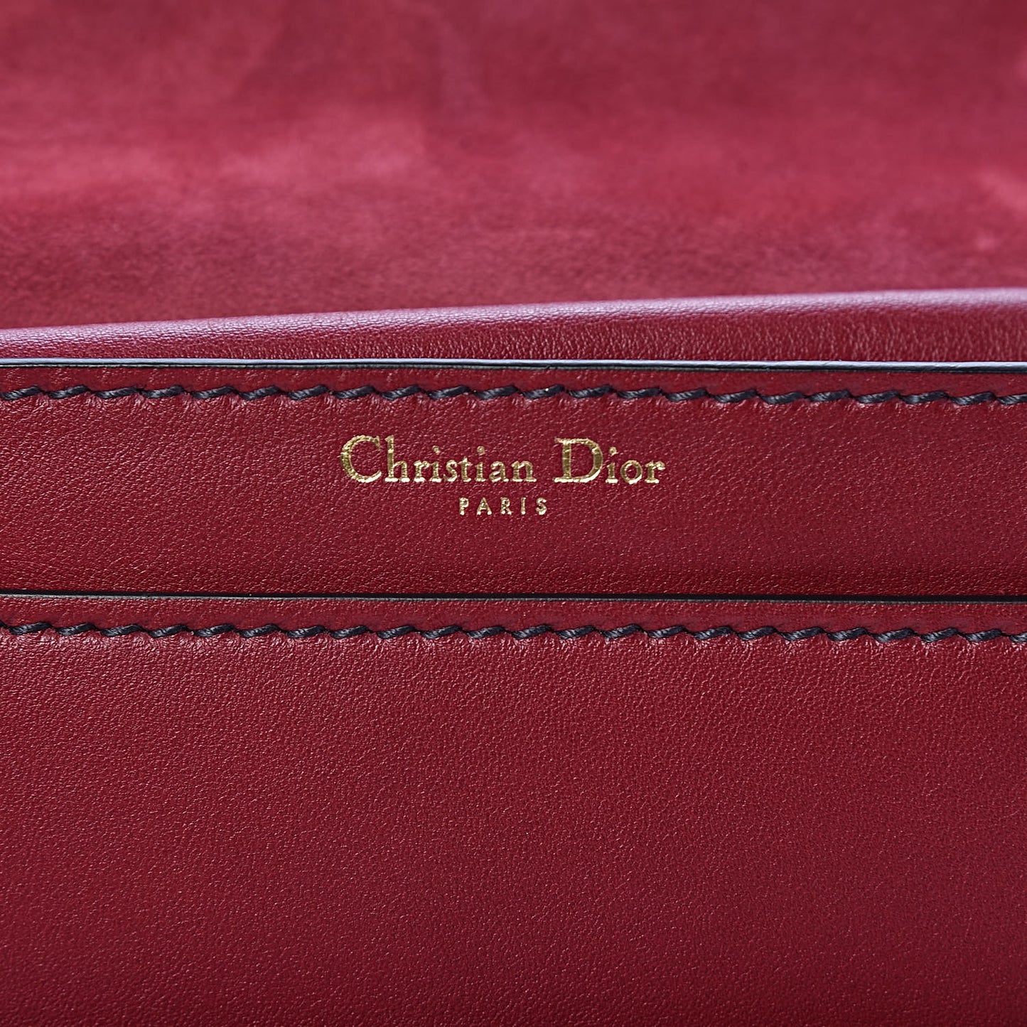 Calfskin J'Adior Chain Flap Bag Red