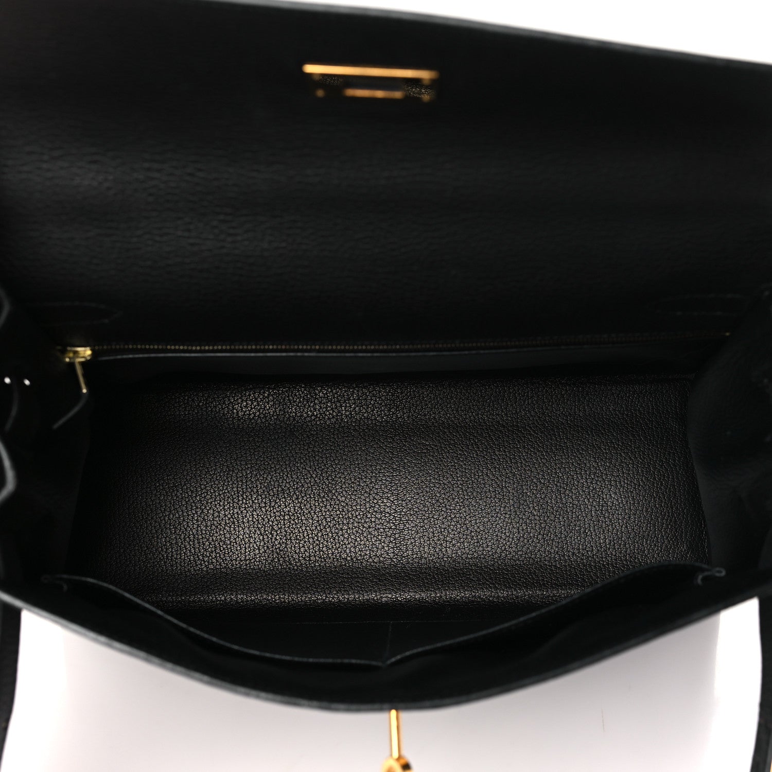 Hermes Vache Liegee Kelly Sellier 32 Black 5 of 12