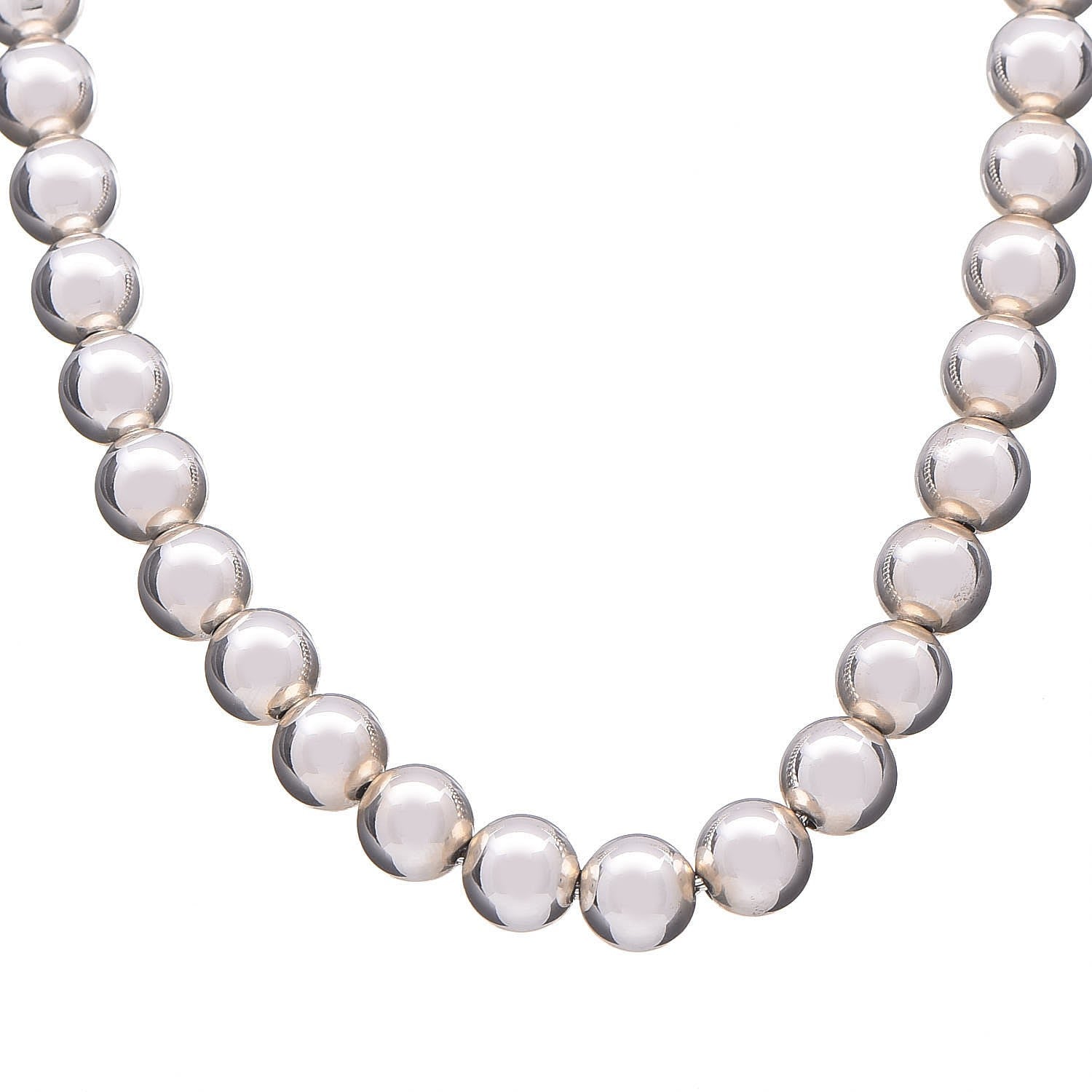 Tiffany Sterling Silver 10mm HardWear Ball Necklace 1 of 6