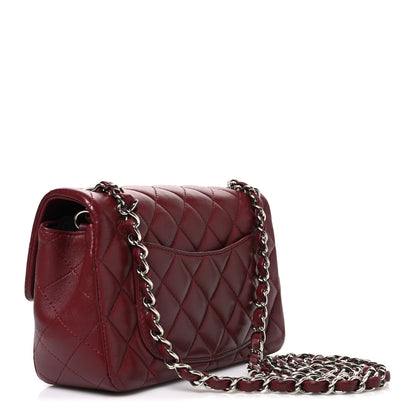 Chanel Lambskin Quilted Mini Rectangular Flap Burgundy 3 of 10