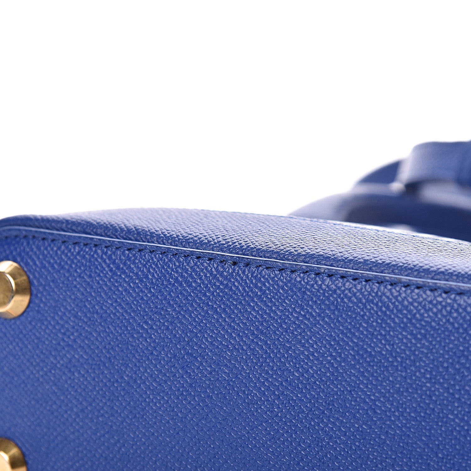 Balenciaga Signature Grained Calfskin Logo XXS Ville Top Handle Bag Bleu Roi White 10 of 11