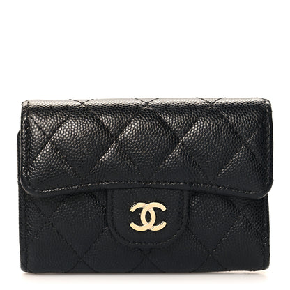 Chanel Caviar Quilted Classic 4 Key Holder Wallet Black 1 of 10