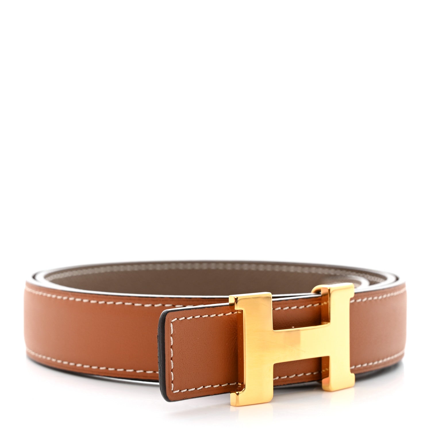 Hermes Swift Epsom 24mm Mini Constance H Belt 75 30 Gold Etoupe 7 of 8