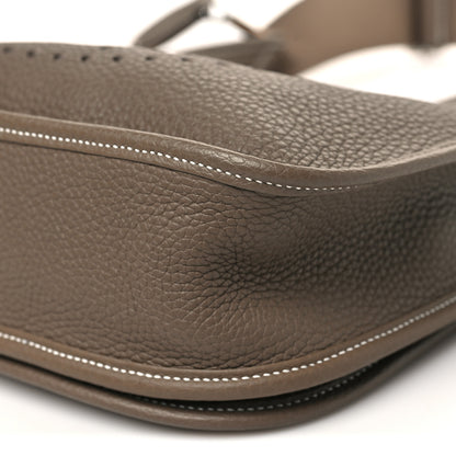 Hermes Taurillon Clemence Evelyne III PM Etoupe 10 of 10