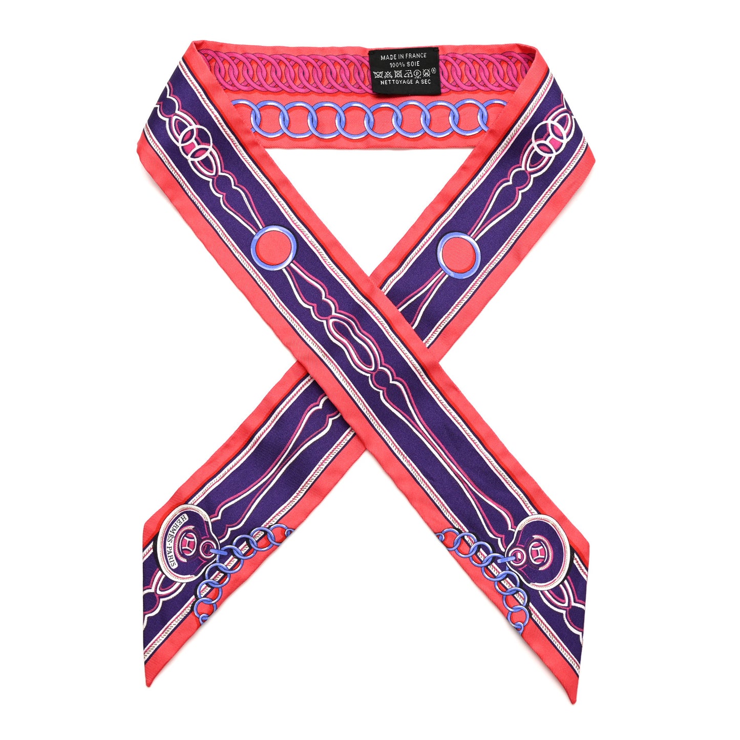 Silk Maillons Twilly Rouge Indigo Fuchsia