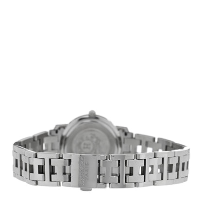 Hermes Stainless Steel Diamond 24mm Clipper Nacre Quartz Watch Blue 3 of 4