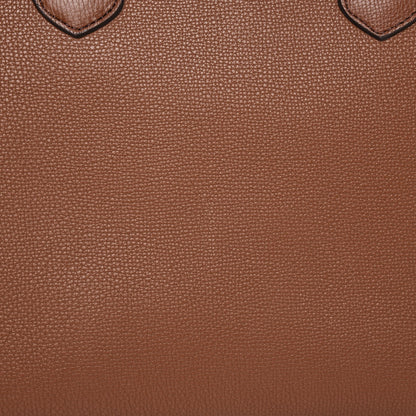 Burberry Grainy Calfskin House Check Medium Banner Tote Tan 9 of 9