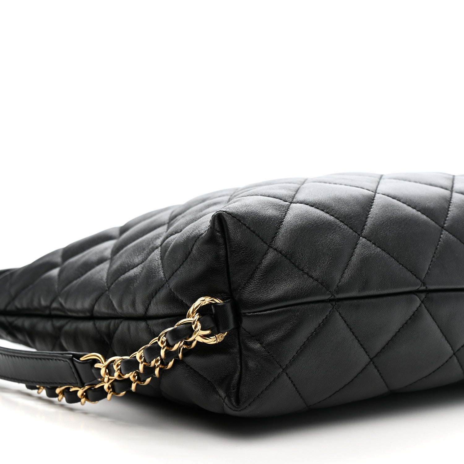 Chanel Lambskin Quilted Maxi Hobo Black 9 of 10
