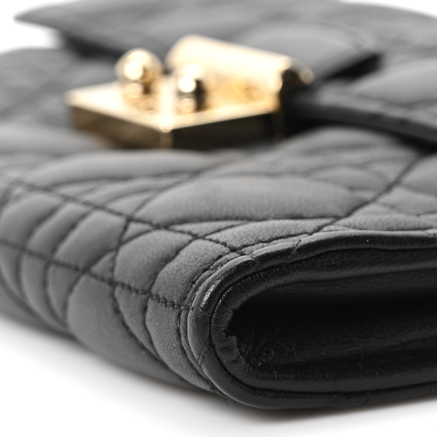 Lambskin Cannage Miss Dior Clutch Black