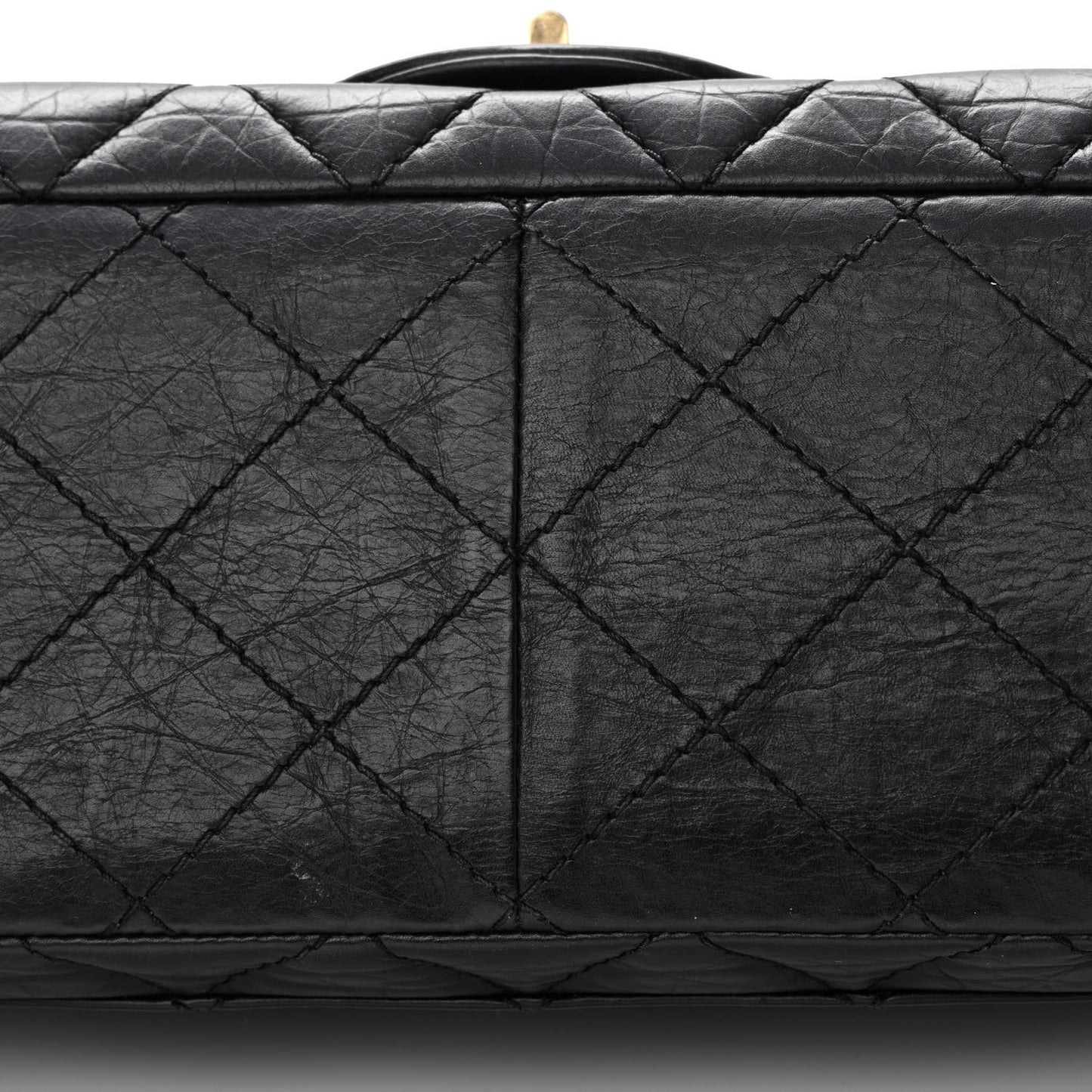 Aged Calfskin Quilted 2.55 Reissue 227 Flap Black