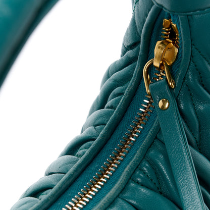 Miu Miu Nappa Matelasse Small Wander Hobo Laguna 11 of 12
