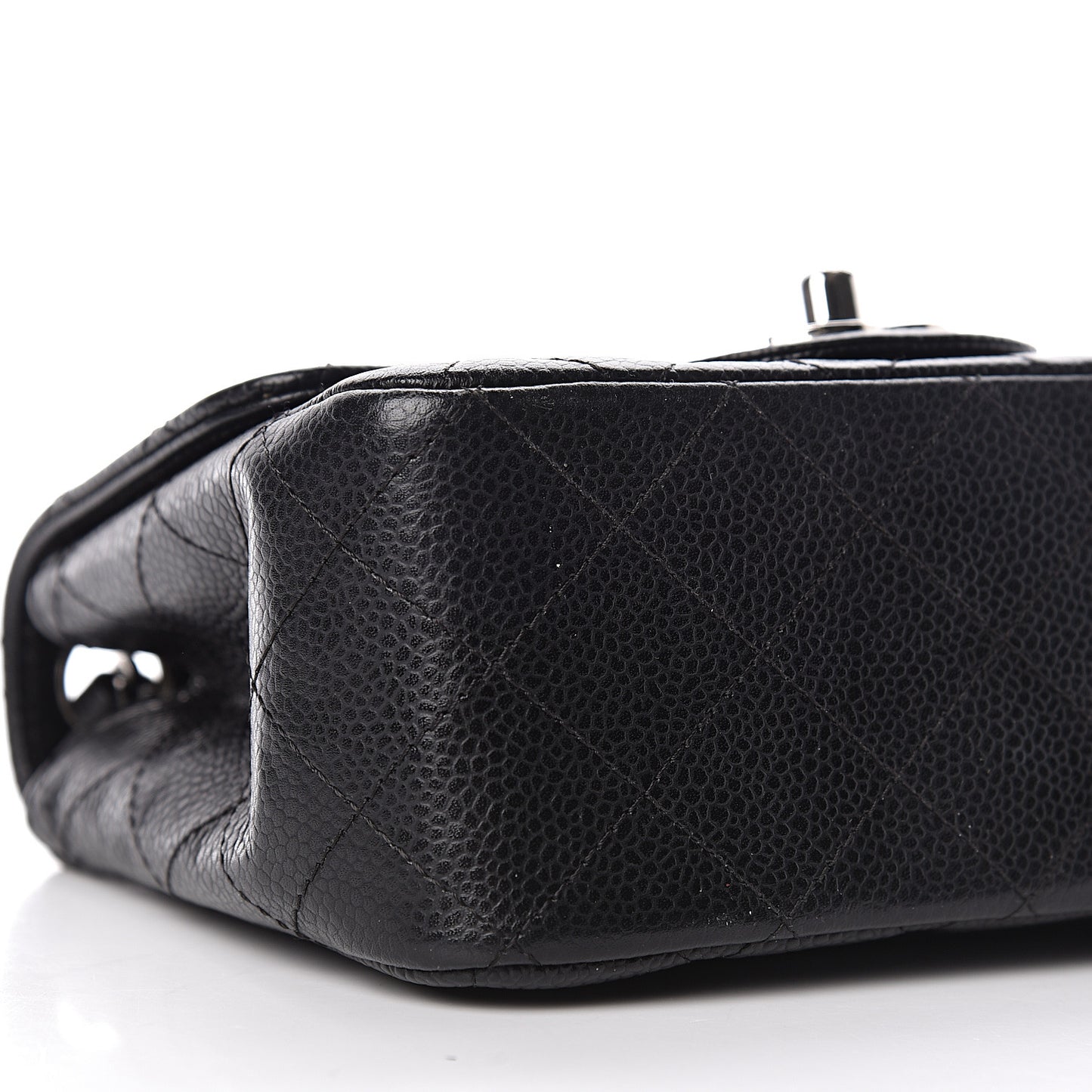 Caviar Quilted Mini Square Flap Black