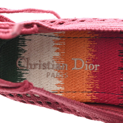 Christian Dior Cotton Embroidered Poeme Laced Ballerina Flat 37 Pink 7 of 10