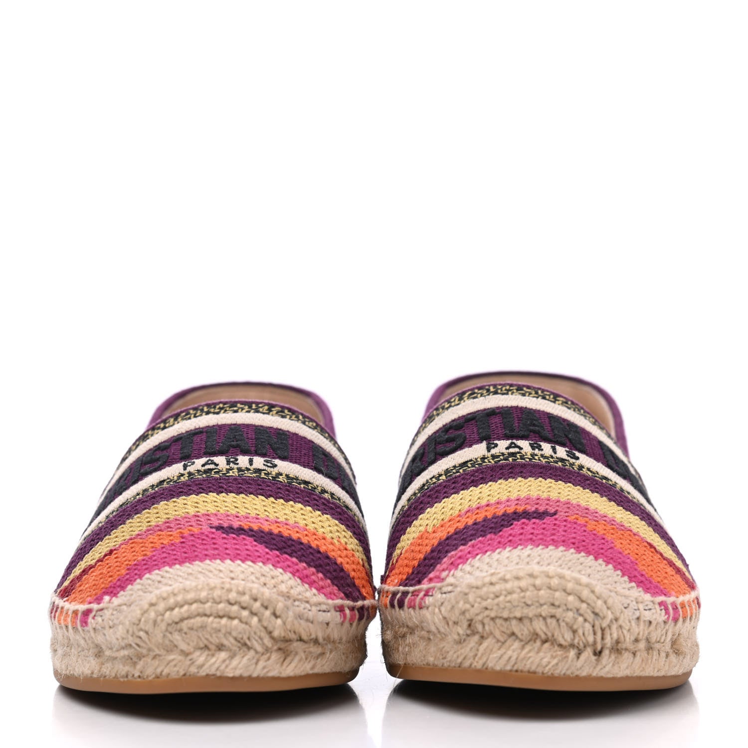 Christian Dior Cotton Embroidered Patchwork Granville Espadrille 38 Multicolor 2 of 11