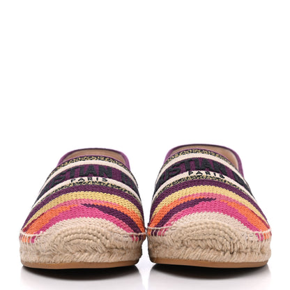 Christian Dior Cotton Embroidered Patchwork Granville Espadrille 38 Multicolor 2 of 11