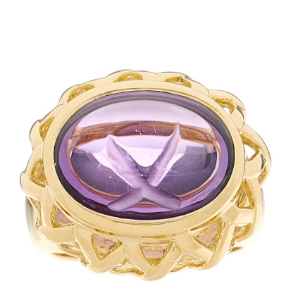 Tiffany 18K Yellow Gold Amethyst Paloma Picasso Forever Ring 54 6.75 1 of 6