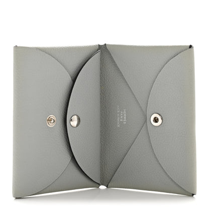 Hermes Evercolor Calvi Duo Card Case Gris Mouette 5 of 9