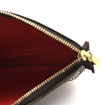 Louis Vuitton Damier Ebene 2019 Christmas Animation Mini Pochette Accessories Red 5 of 7