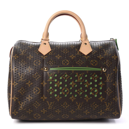 Louis Vuitton Monogram Perforated Speedy 30 Green 1 of 9