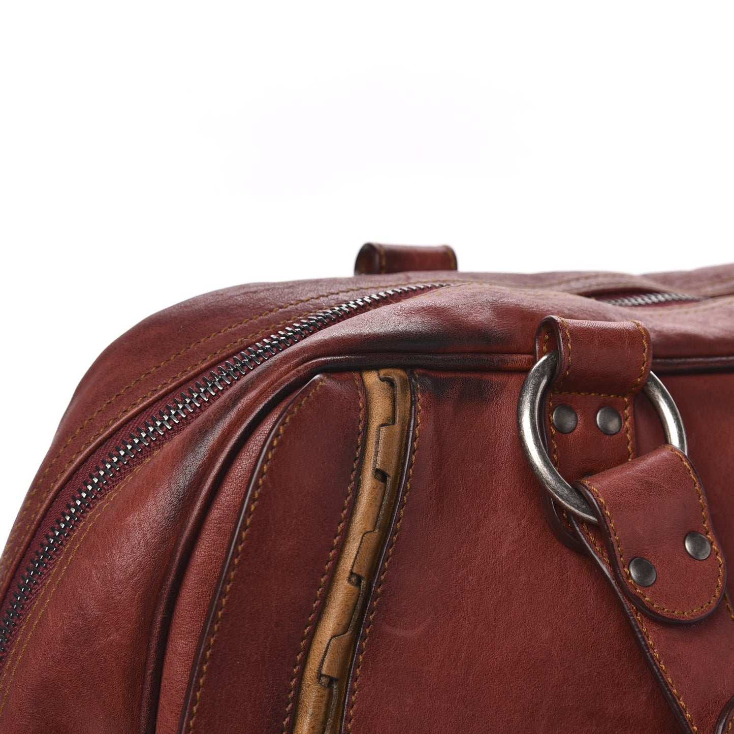 Calfskin Medium Gaucho Double Saddle Bag Red