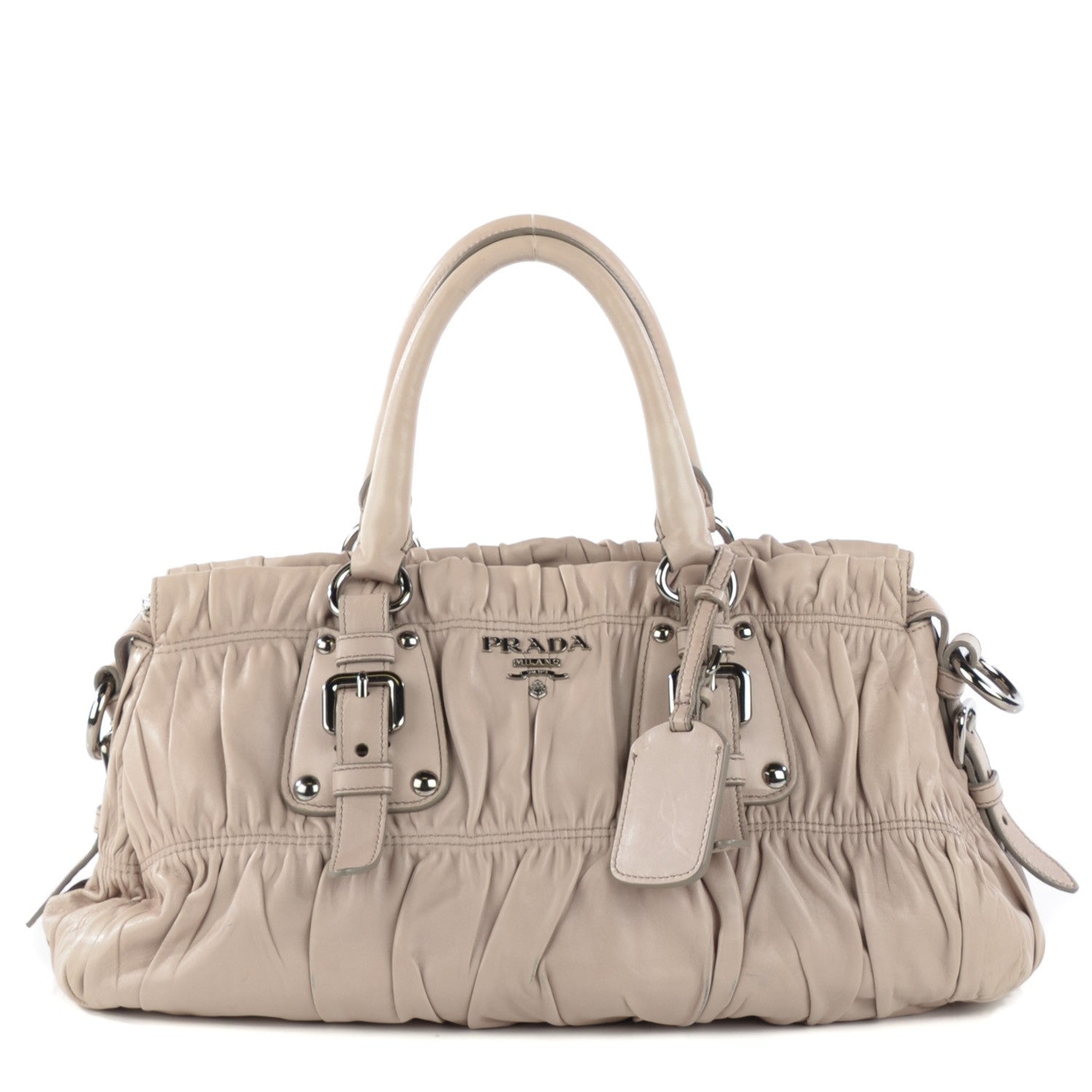 Prada Nappa Gaufre Shopping Satchel Pomice 1 of 11